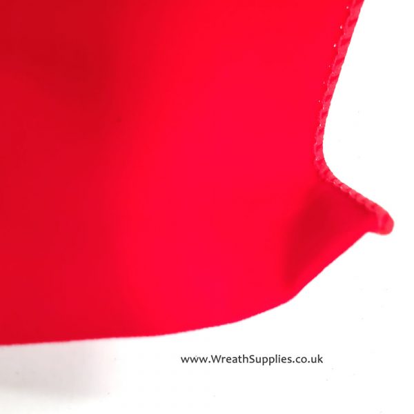 Wired edge red velvet ribbon