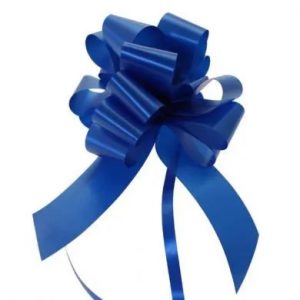 Blue pull bows