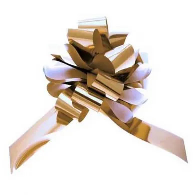 Metallic gold ribbon bows