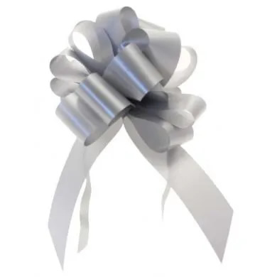 Silver ribbon bows