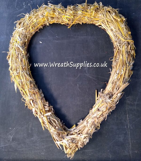 Straw heart shaped wreath base